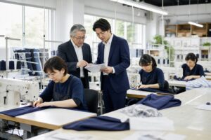アパレルOEMと縫製会社の生産ライン