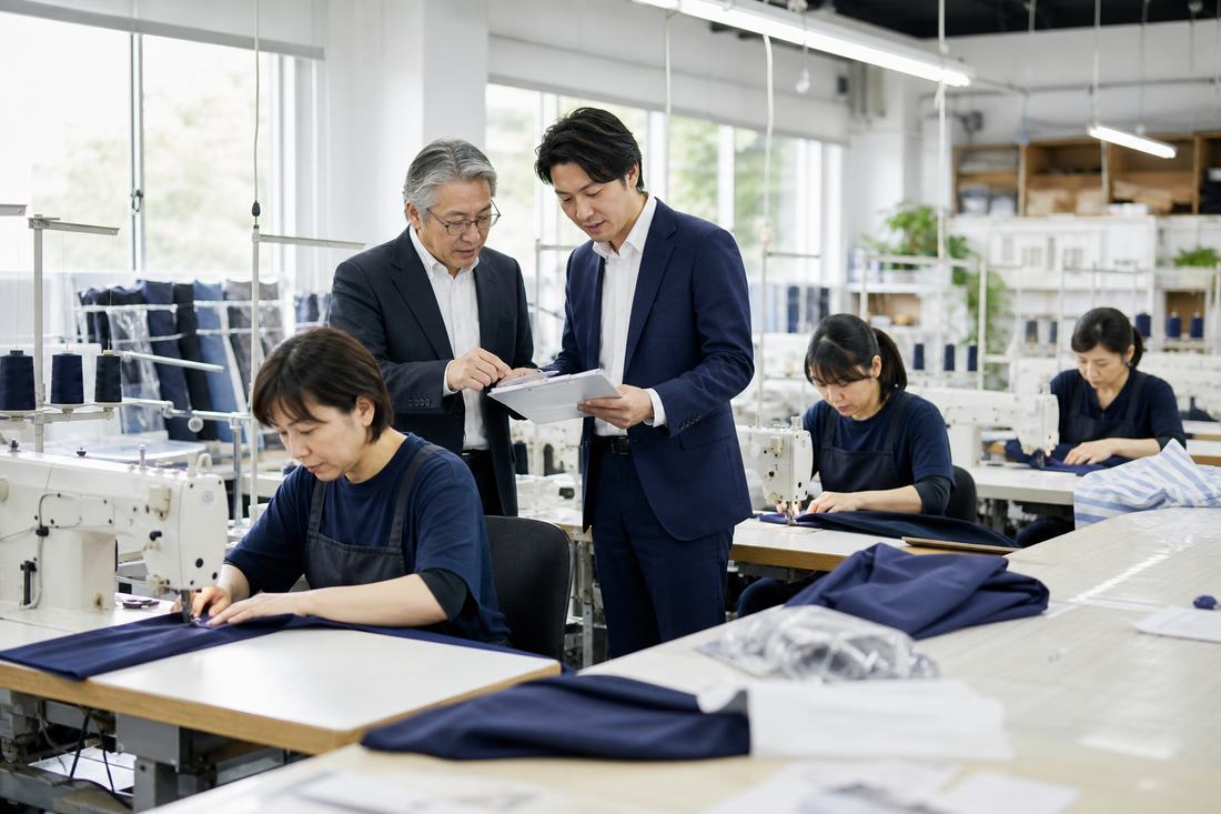アパレルOEMと縫製会社の生産ライン